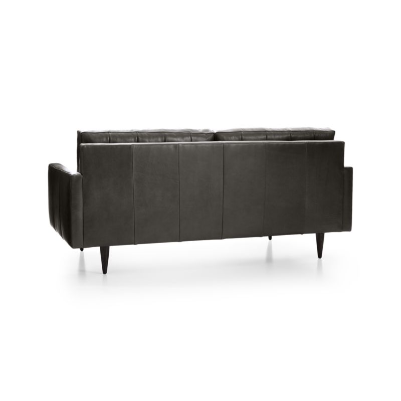 Petrie Leather Midcentury Apartment Sofa - image 5 of 7