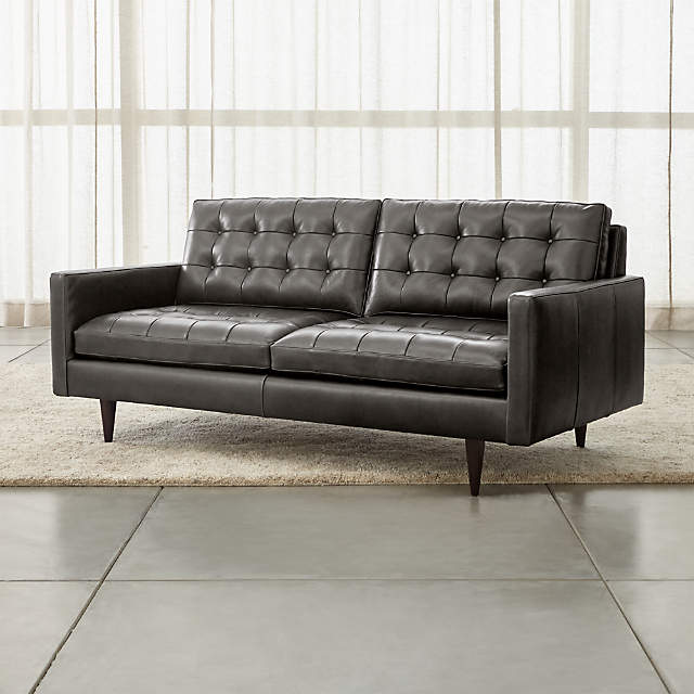 Petrie Small Leather Sofa Reviews, Crate And Barrel Leather Sofa