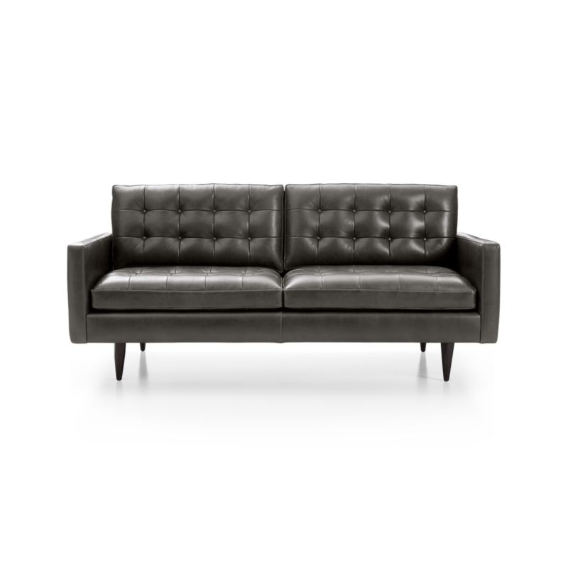 Petrie Leather Midcentury Apartment Sofa - image 6 of 7