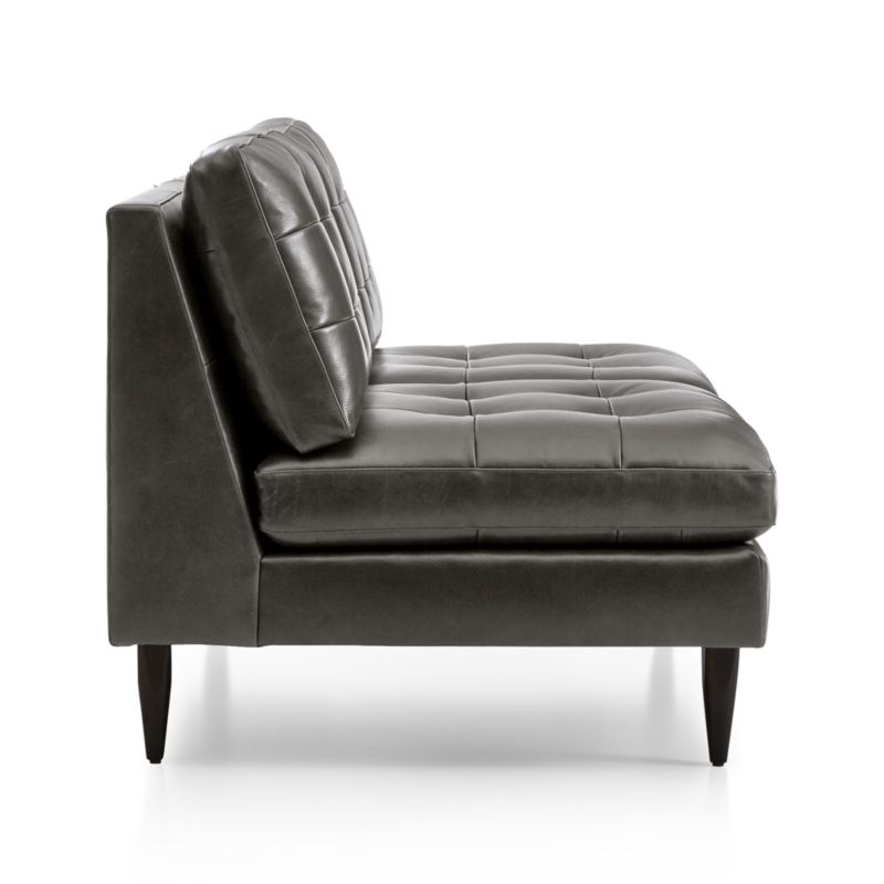 Petrie Leather Midcentury Armless Loveseat - image 5 of 7