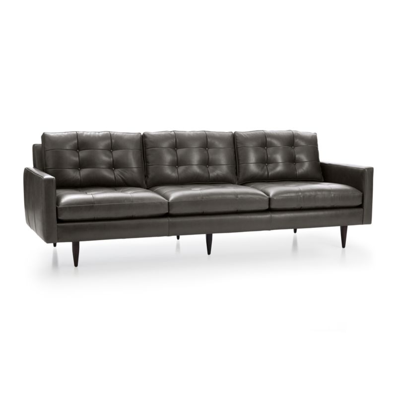 Petrie Leather 100" Grande Midcentury Sofa - image 3 of 7