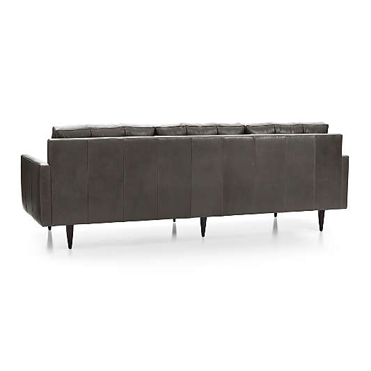 Petrie Leather 100" Grande Midcentury Sofa