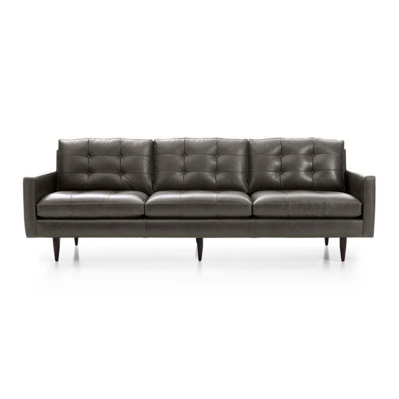 Petrie Leather 100" Grande Midcentury Sofa - image 6 of 7