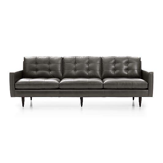 Petrie Leather 100 Grande Midcentury Sofa