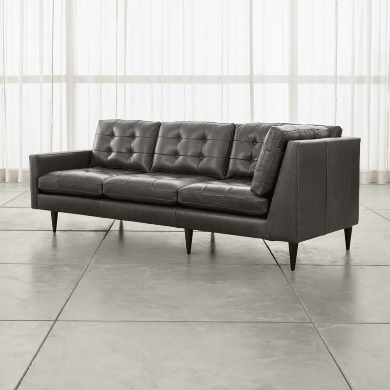 Petrie Leather Midcentury Left-Arm Corner Sofa - image 2 of 6