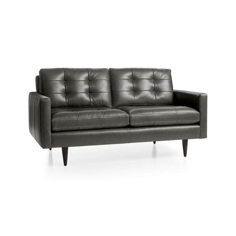 Petrie Leather Midcentury Loveseat - image 3 of 8