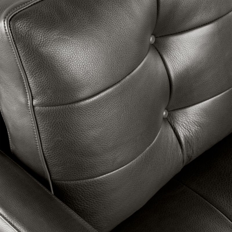 Petrie Leather Midcentury Loveseat - image 6 of 8