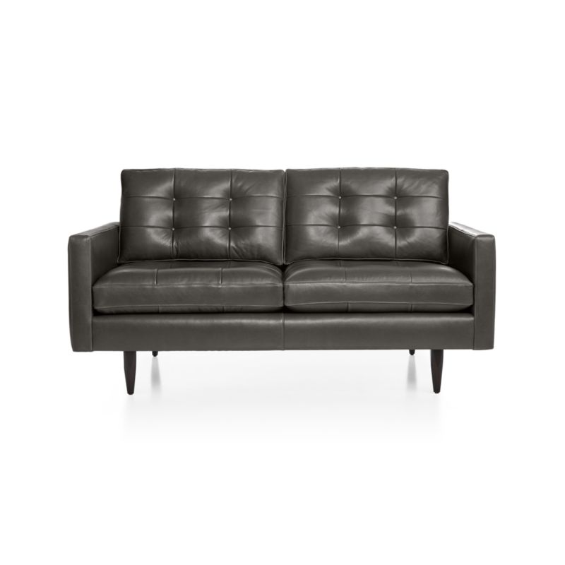 Petrie Leather Midcentury Loveseat - image 7 of 8