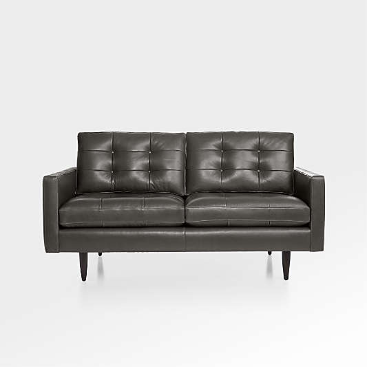 Petrie 65.5" Leather Midcentury Loveseat
