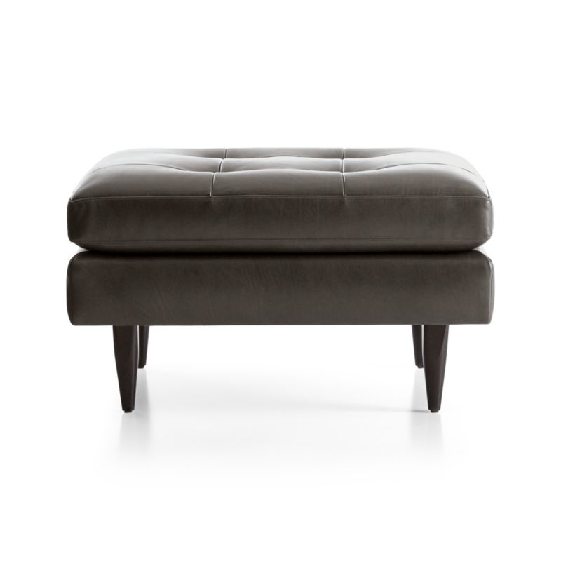 Petrie Leather Midcentury Ottoman - image 2 of 5