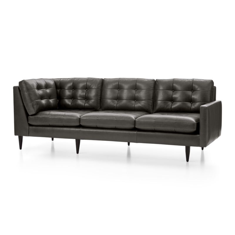 Petrie Leather Midcentury Right-Arm Corner Sofa - image 4 of 6