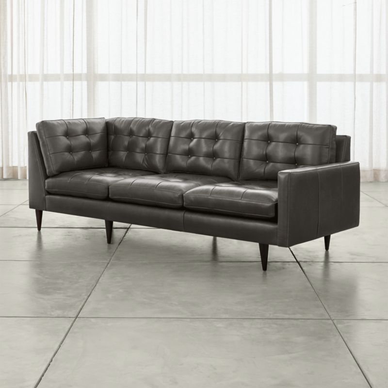 Petrie Leather Midcentury Right-Arm Corner Sofa - image 2 of 6