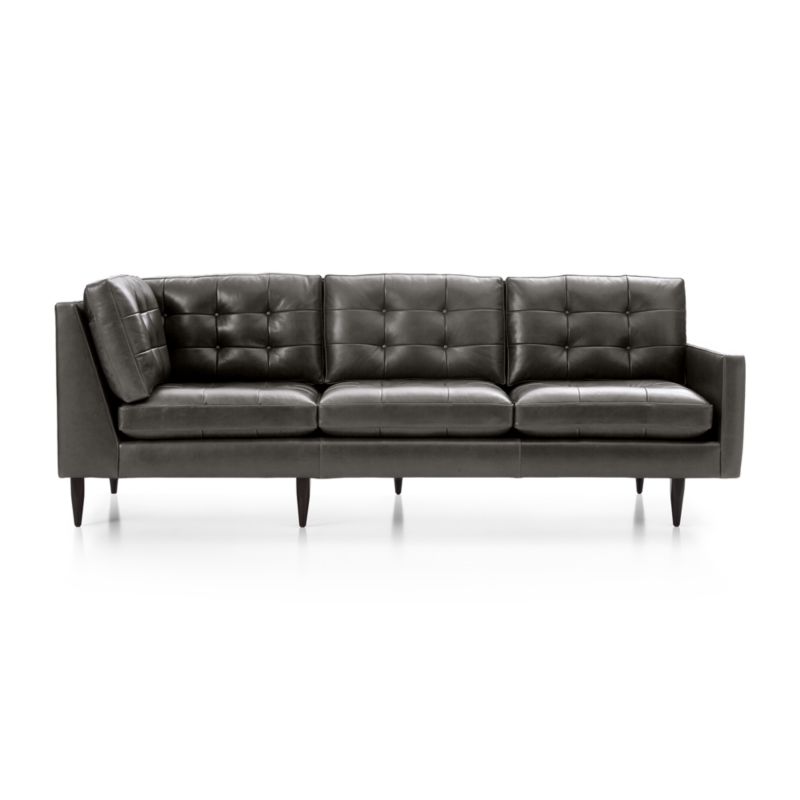 Petrie Leather Midcentury Right-Arm Corner Sofa - image 3 of 6