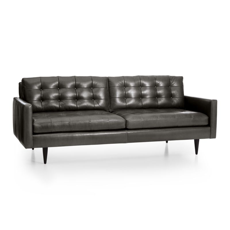 Petrie 86" Leather Mid-Century Sofa - image 4 of 8