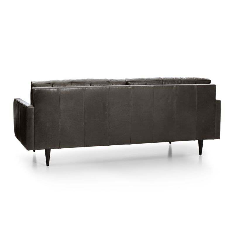 Petrie 86" Leather Mid-Century Sofa - image 6 of 8