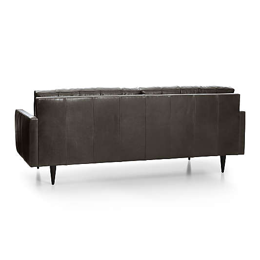 Petrie 86" Leather Mid-Century Sofa