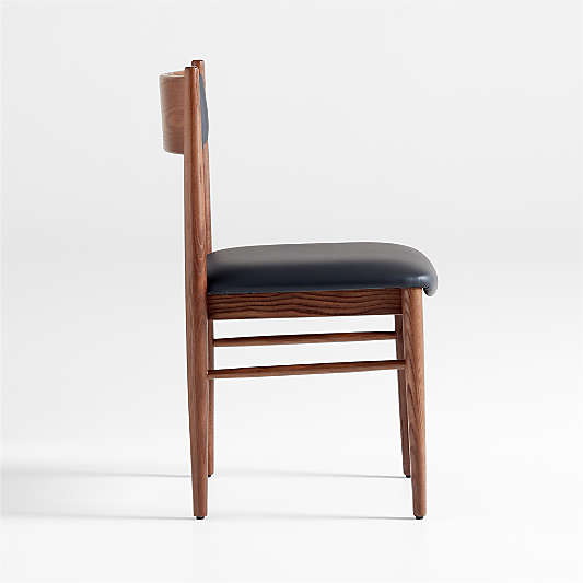 Petrie Barley Ash Black Leather Dining Chair