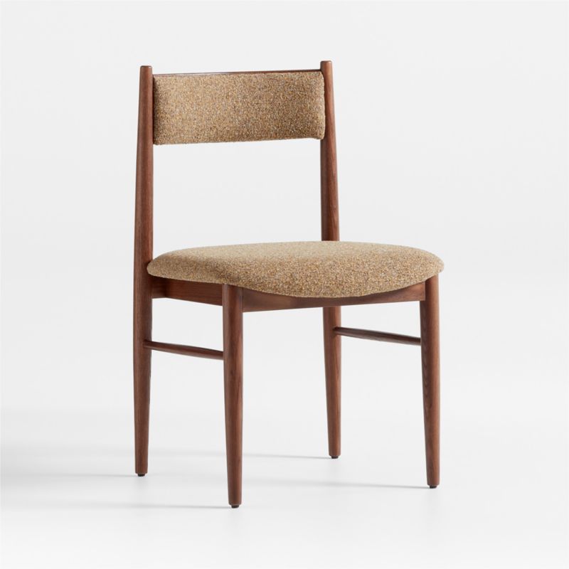 Petrie Barley Ash Mustard Upholstered Dining Chair with Performance Fabric
