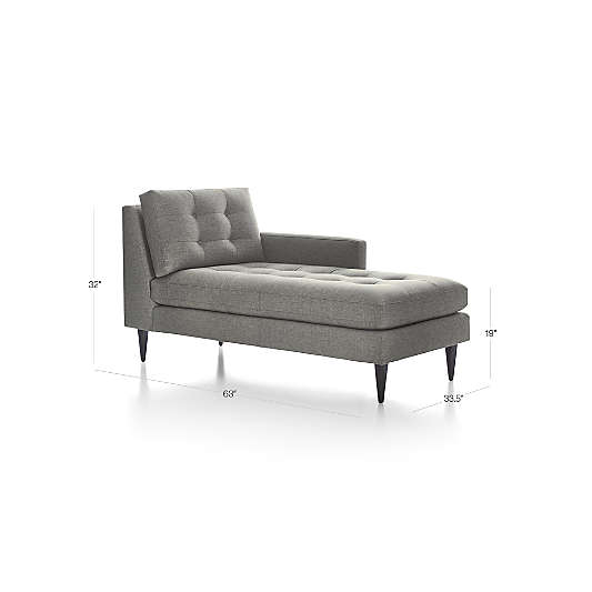 Petrie Right Arm Midcentury Chaise Lounge