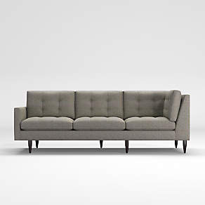 Petrie 2 Piece Left Arm Chaise Midcentury Sectional Sofa Crate