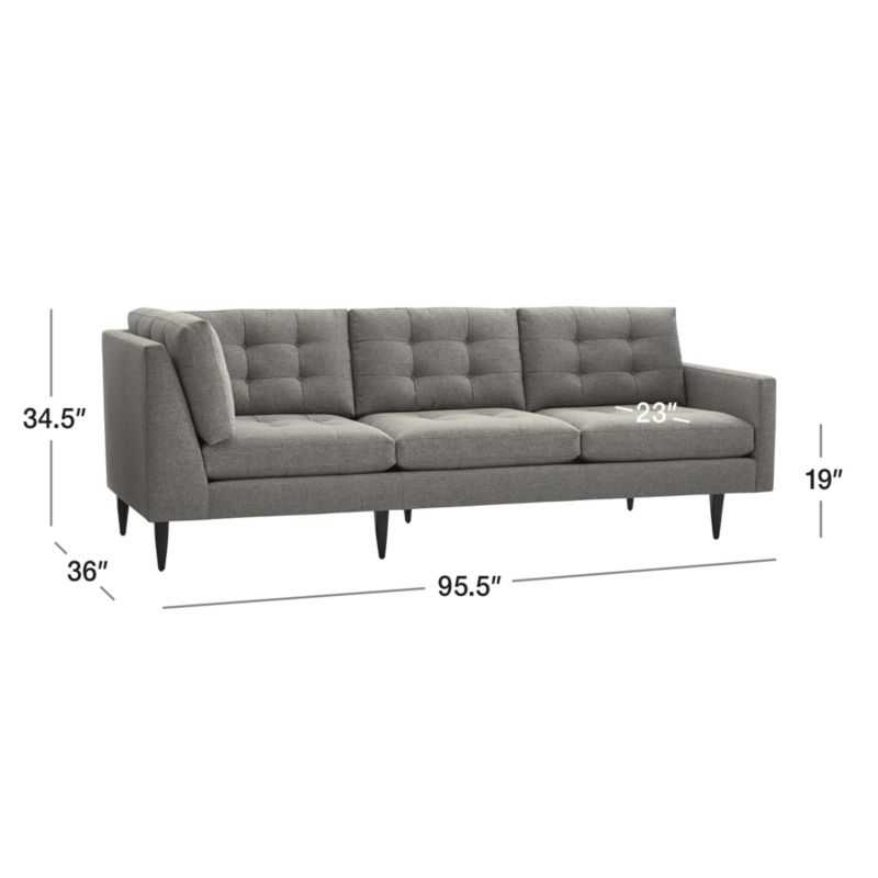 View Petrie Midcentury Right-Arm Corner Sofa - image 2 of 5