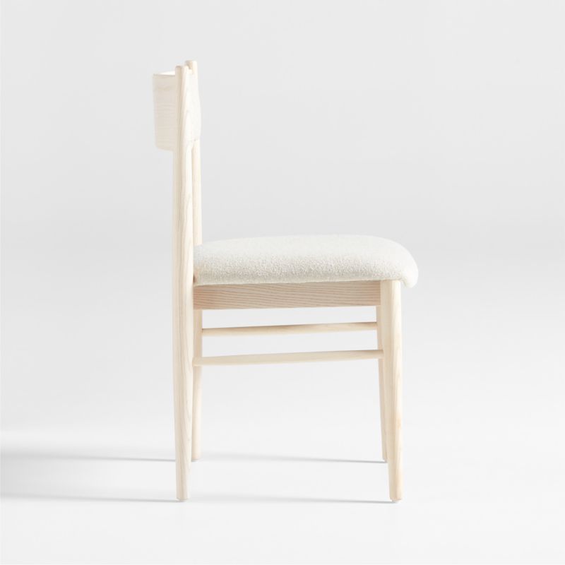 Petrie Bleached Ash Upholstered Dining Chair with Performance Fabric