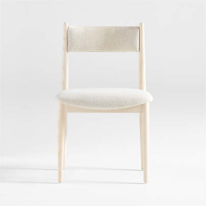 Petrie Bleached Ash Upholstered Dining Chair with Performance Fabric