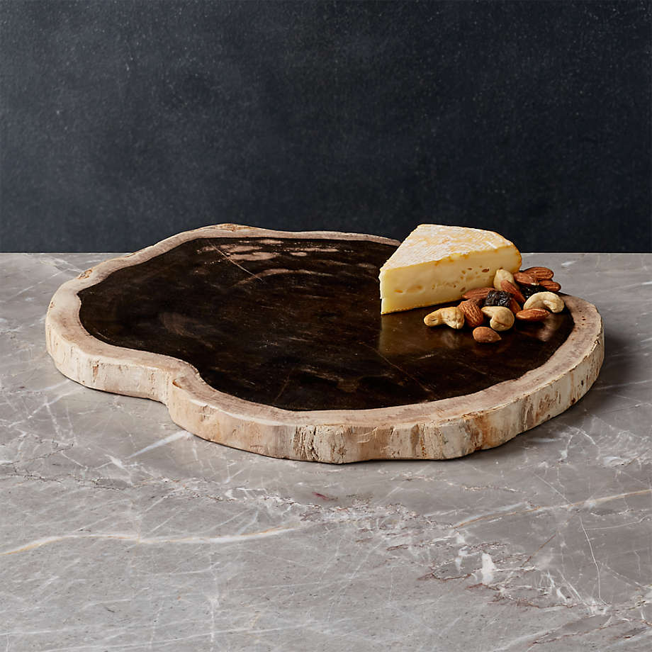 Petrified Wood Serving Board Cheese Board Platter + Reviews 