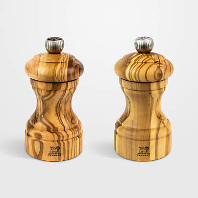 Peugeot Bistro Olivewood 4" Salt and Pepper Mill Set