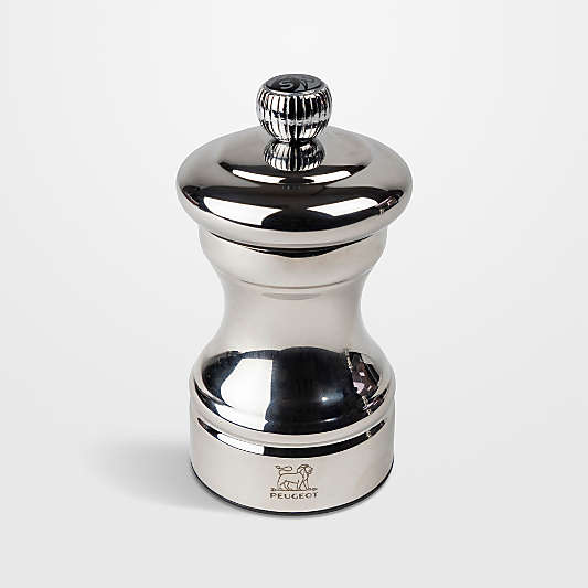 Peugeot Bistro Shiny Stainless Steel 4" Salt Mill