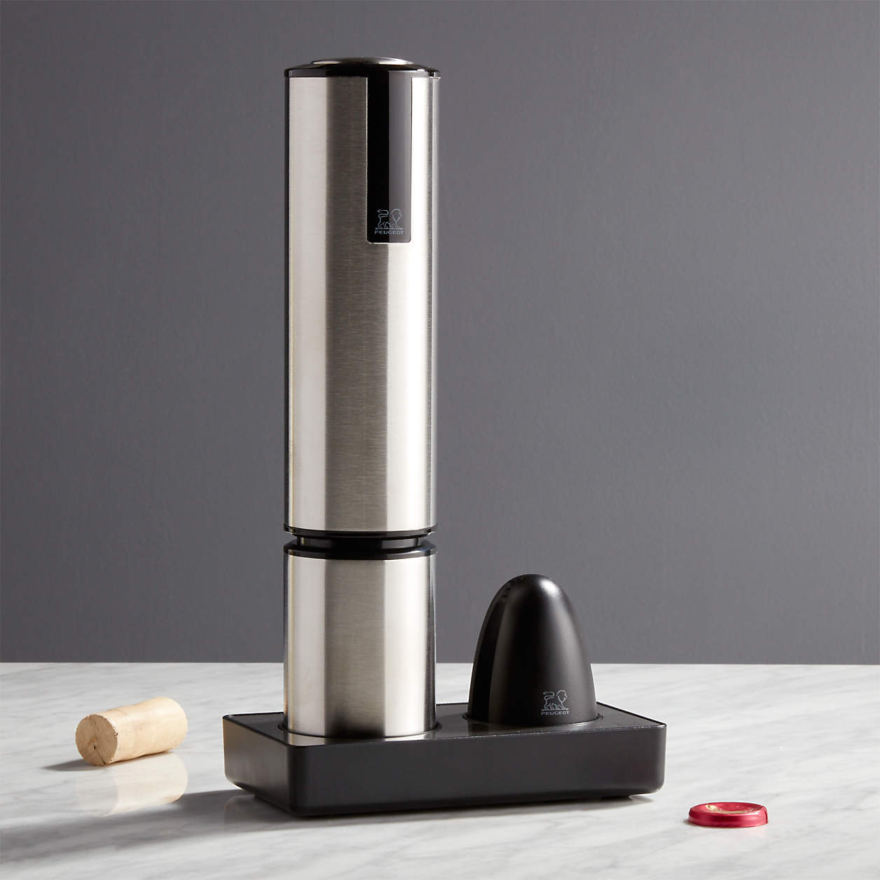 Peugeot Electric Wine Opener + Reviews Crate & Barrel