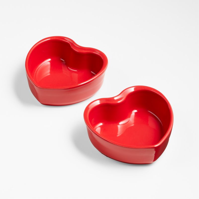 Peugeot Mini Heart Baking Dishes, Set of 2 | Crate & Barrel