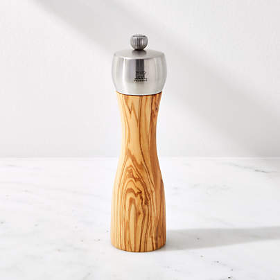 Glass & Wood Salt & Pepper Grinder Set