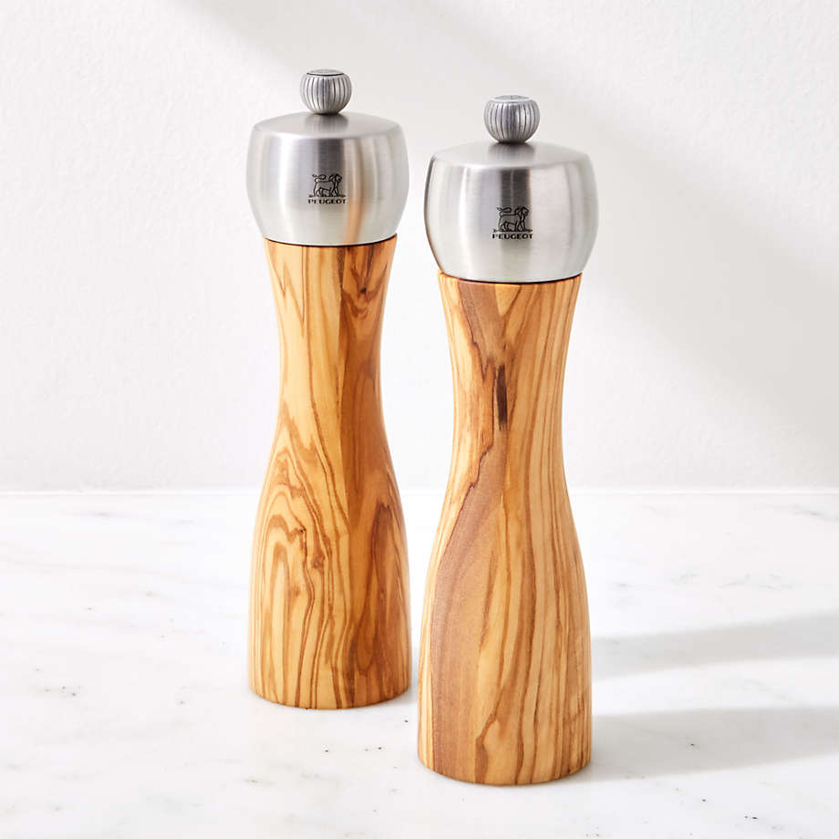 8 Inches Pepper Mill Solid Wood Pepper Grinder with Adjustable Grinder