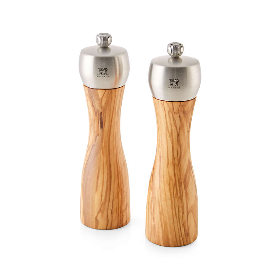 Pepper Mill Olive Wood, Pepper Mill Grinder, Square Pepper Shaker