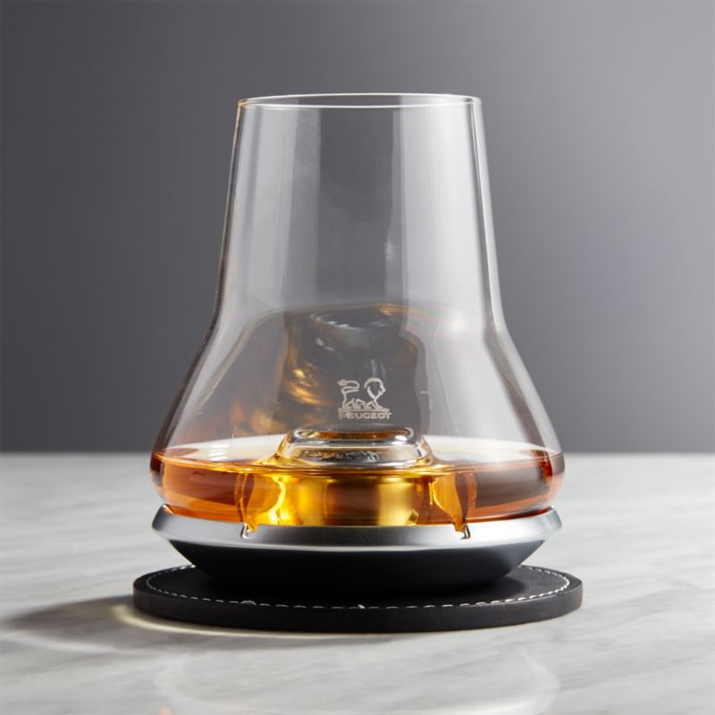 Whiskey Tasting Glass Set/Glass, Metal Chiller, Faux Leather