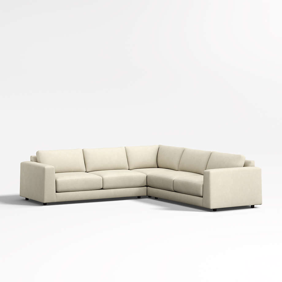 Peyton 3Piece Sectional Sofa + Reviews Crate & Barrel