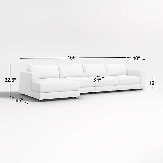 Peyton 3-Piece Left-Arm Chaise Sectional Sofa