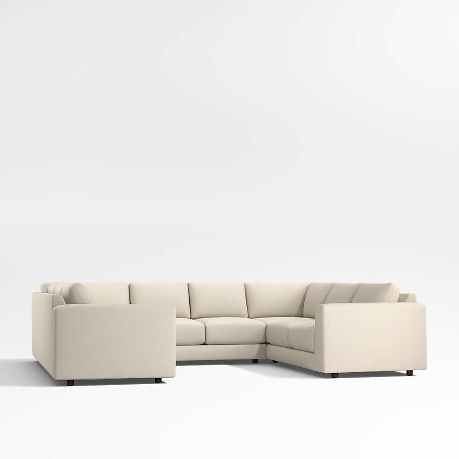 Peyton 3Piece U Sectional Sofa + Reviews Crate & Barrel Canada
