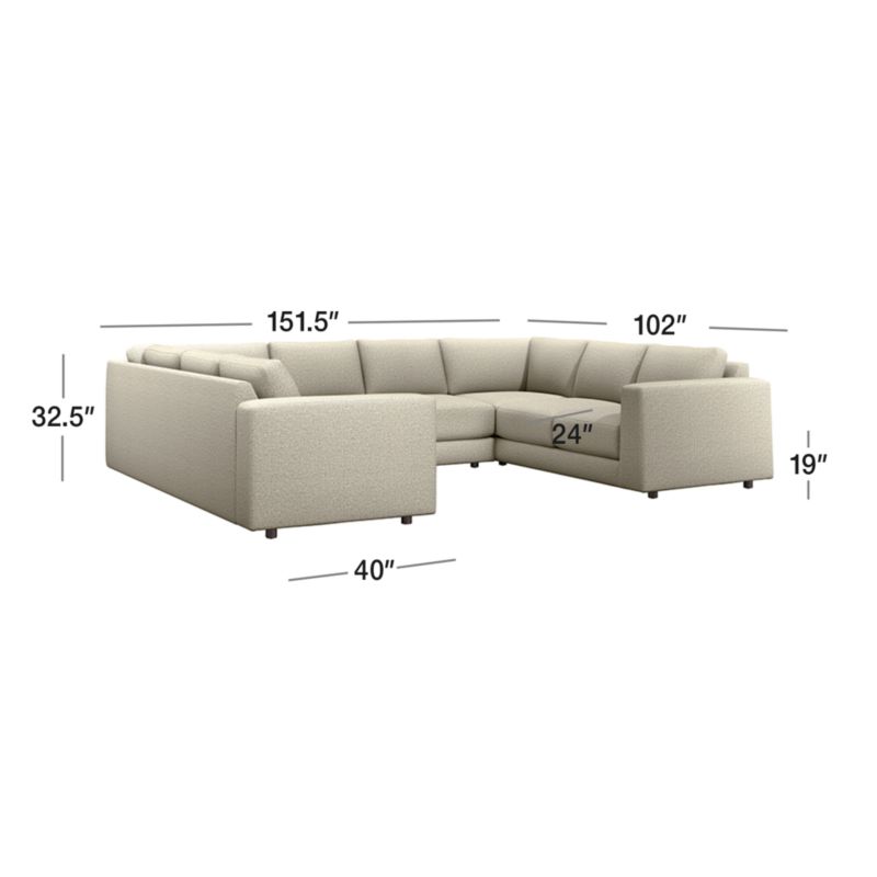 View Peyton 3-Piece U Sectional Sofa - image 2 of 8