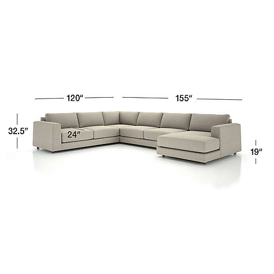 Peyton 4-Piece Right Arm Chaise Sectional Sofa