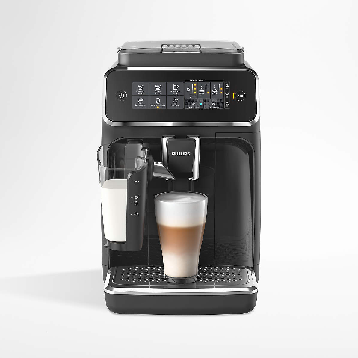 Philips 3200 Series Fully Automatic Espresso Machine with Milk Frother + Reviews | Crate & Barrel