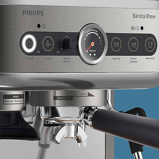 Philips BaristaBrew Dual Bean Hopper Espresso Machine in Stainless Steel