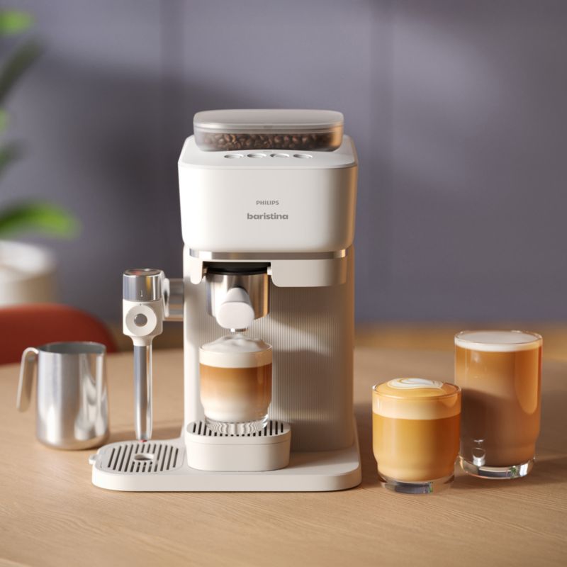 Philips Baristina Latte Espresso Machine with Milk Frother in White - image 2 of 8