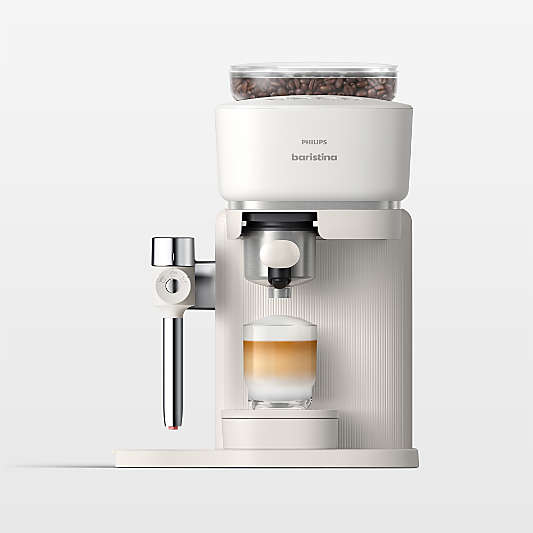 Philips Baristina Latte Espresso Machine with Milk Frother in White