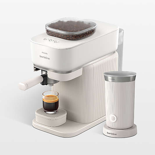 Philips Baristina Milky White Espresso Machine with Milk Frother