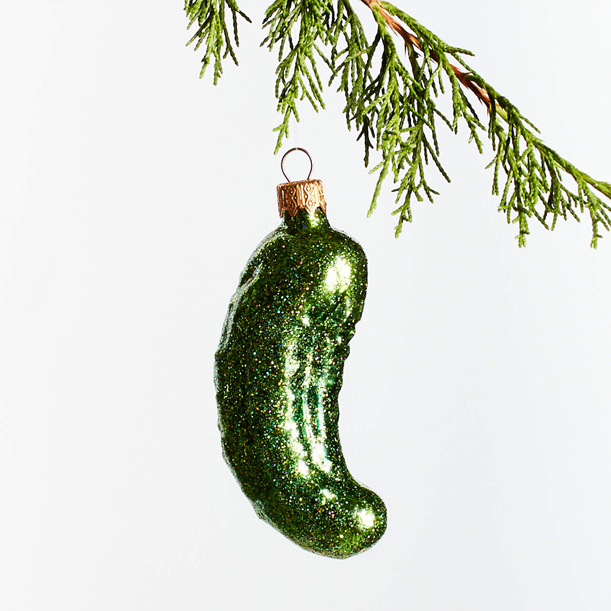 Christmas Pickle Glass Holiday Tree Ornament + Reviews | Crate & Barrel