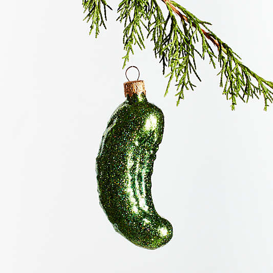 Glass Pickle Christmas Tree Ornament