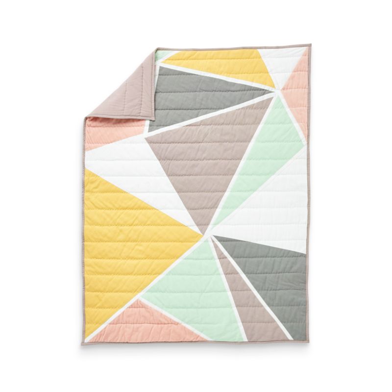 Pieced Geo Baby Crib Quilt - image 5 of 8