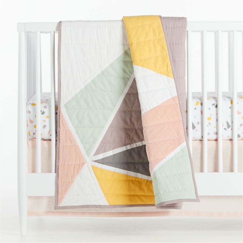 Pieced Geo Baby Crib Quilt - image 0 of 8